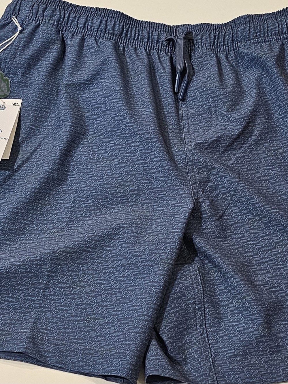 Southern Tide Boys' Navy Micro-Pattern Swim Trunks